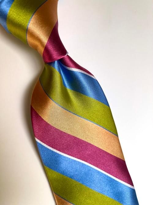NEW Summer Spectrum Striped Tie