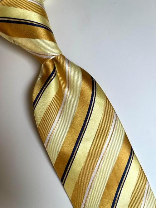 NEW Sunshine Gold Ribbon Striped Tie