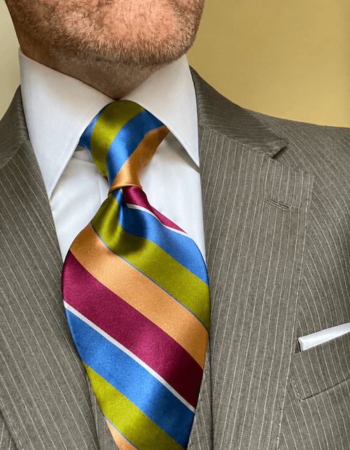 NEW Summer Spectrum Striped Tie