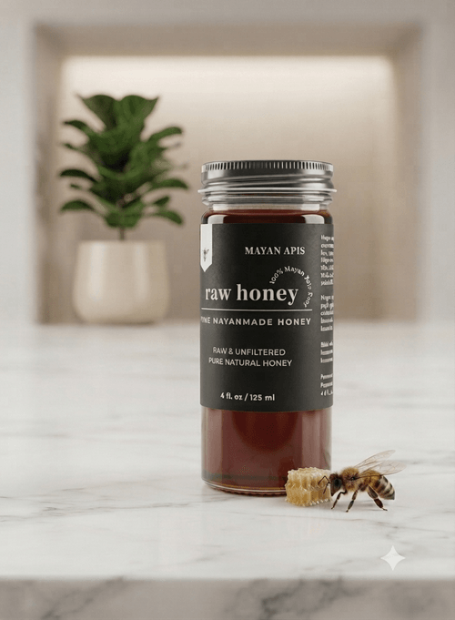 APIS Bee RAW Honey Yucatan 100% Pure 4 Fl. oz 12 Case