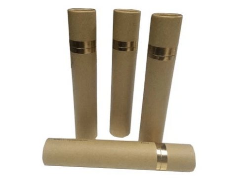 High Quality Gold Hot Stamping Logo Brown Kraft Paper Tube for Pencil Package