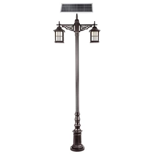 Solar horizontal installation striped window pattern glass garden street light