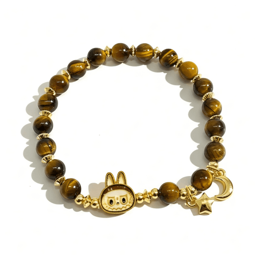 星兔|黃虎眼、Labubu|設計款水晶手串|好看又有用才最重要 -- RuiZhiShuiJing 睿智水晶