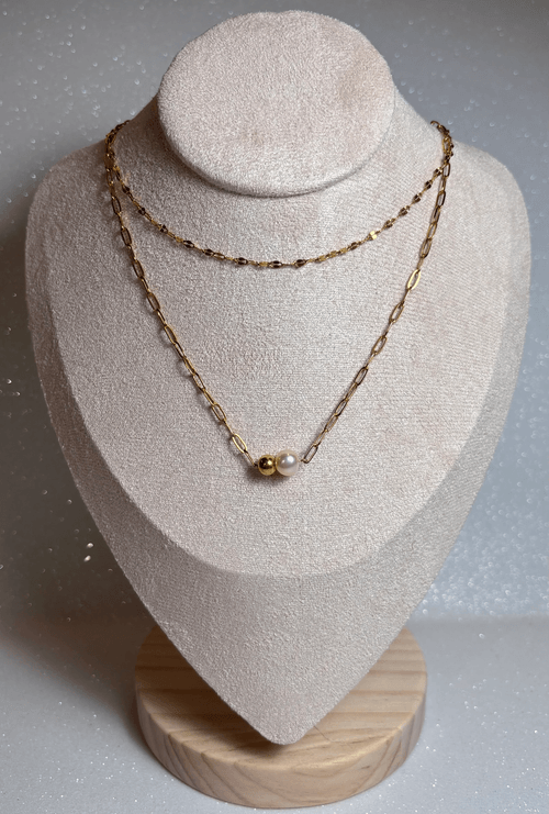 Collier double Pearl