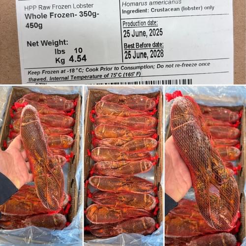 Raw Whole Lobsters 350-450gm