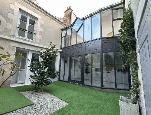 Cour intérieure et verrière du coliving rue d'Angleterre à Orléans