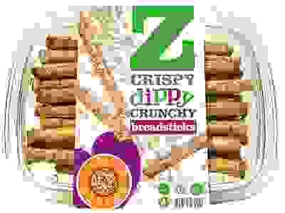A package of Z Breadsticks Seasalted Sesame Breadsticks A package of Z Breadsticks Seasalted Sesame Breadsticks