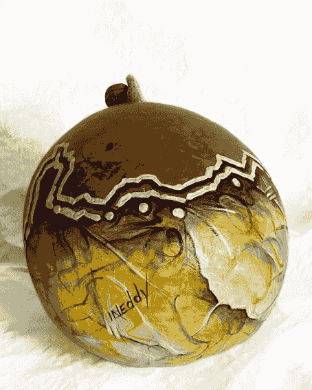 Calebasse peinte à la main Calebasse peinte à la main