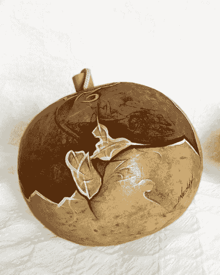 Calebasse peinte à la main Calebasse peinte à la main