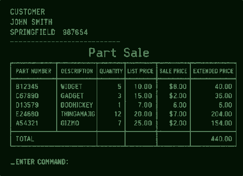 Mock-up of command line UI Mock-up of command line UI