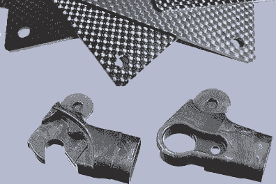 CNC-cut carbon fiber plate for drone airframe CNC-cut carbon fiber plate for drone airframe