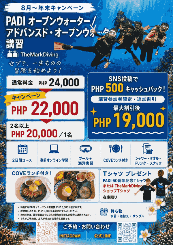 PADIライセンス講習2026年キャンペーン PADIライセンス講習2026年キャンペーン