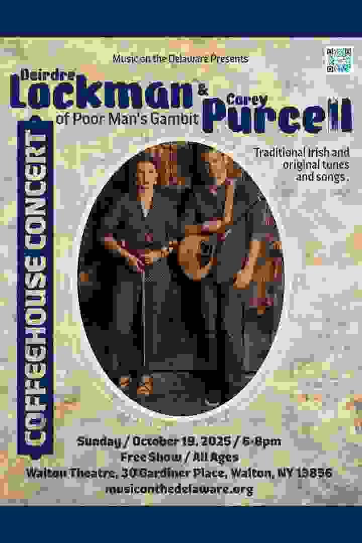 Deirdre Lockman and Corey Purcell Coffeehouse Concert poster