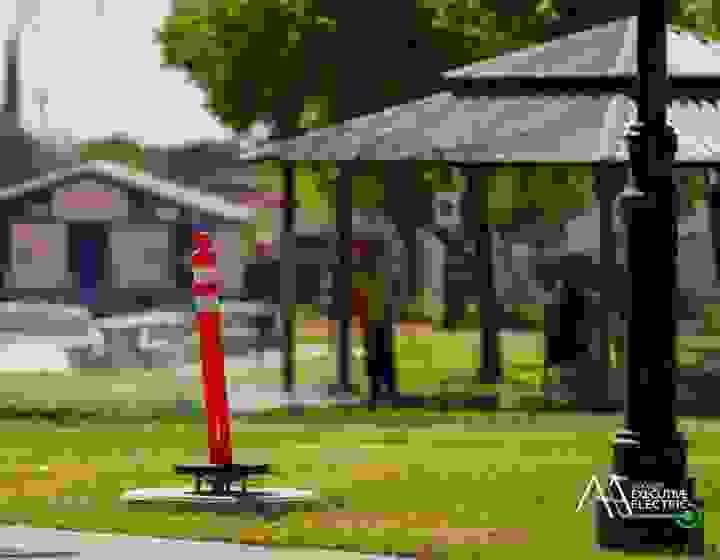 New concrete foundations and conduit installation for Robertson Park pathway lighting by Modesto Executive Electric in Modesto, CA New concrete foundations and conduit installation for Robertson Park pathway lighting by Modesto Executive Electric in Modesto, CA