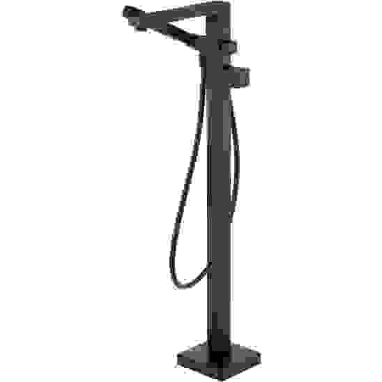 Mitigeur de bain / douche Tunisie / Baignoire Tunisie / Mitigeur de baignoire Tunisie / Mitigeur de baignoire sur pied Tunisie / Mitigeur de bain douche sur pied en noir mat Tunisie