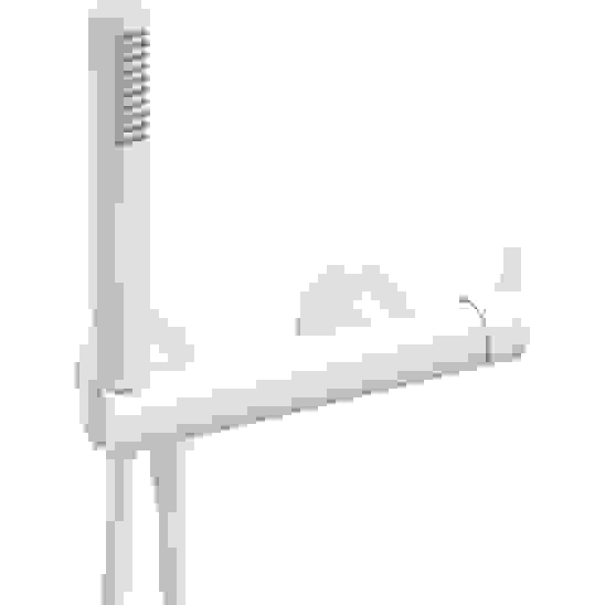 Douche Tunisie / Mitigeur de douche design en blanc mat Tunisie / Douche apparente couleur blanc mat Tunisie / Mitigeur de douche apparent Tunisie / Mitigeur de douche blanc mat Tunisie
