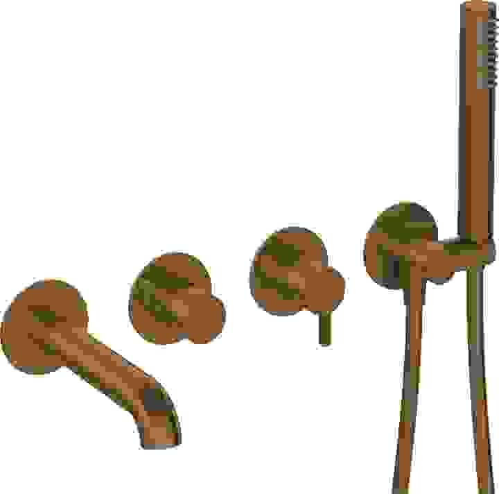 Robinet baignoire avec douchette à main et flexible Tunisie / Mitigeur de baignoire encastré avec flexible Tunisie / Mitigeur de baignoire encastré Tunisie / Mitigeur de baignoire encastré en bronze brossé Tunisie