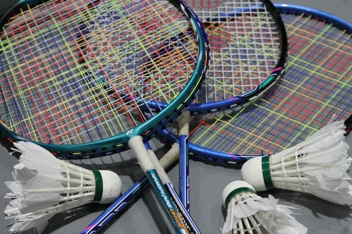 Rackets and birdies provided by the club