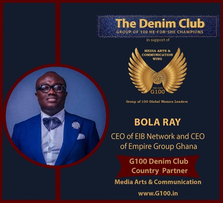 Bola Ray is Ghana Country Partner for G100 Media Arts & Communication (G100-MAC)
