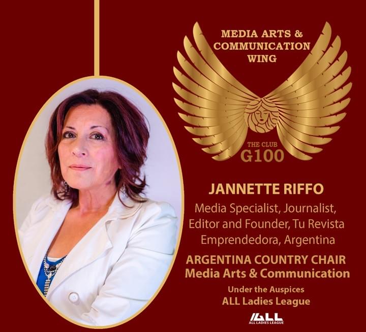 Jannette Riffo is Argentina Country Chair for G100 Media Arts & Communication