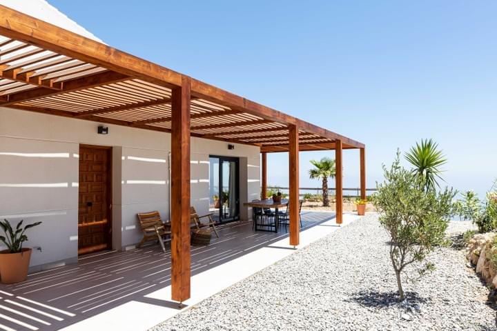 Privéterras van het appartement Rijana met uitzicht over de Middellandse Zee