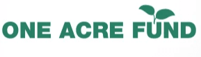 one acre fund logo, green lettering and leaf