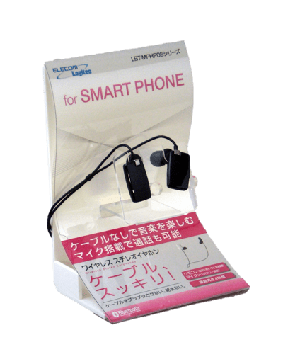 イヤホン・樹脂型・カウンター実演POP