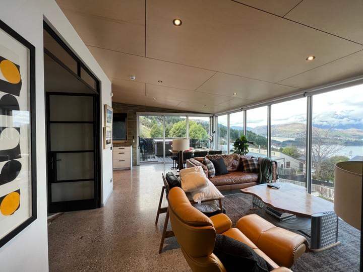 New Build House in Queenstown Cladding being completed. Scaffolding up