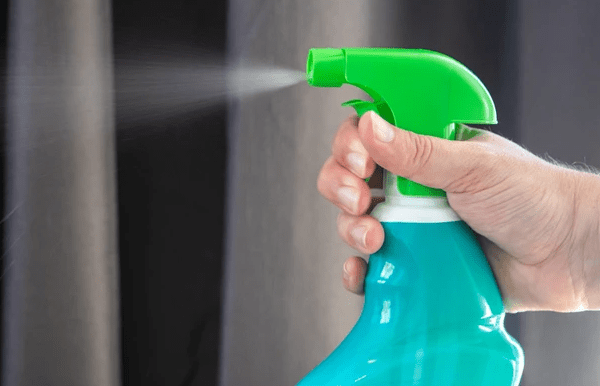 GLasgow Airport Cabs. Scotland's safest transfer service. Disinfectant spray bottle.