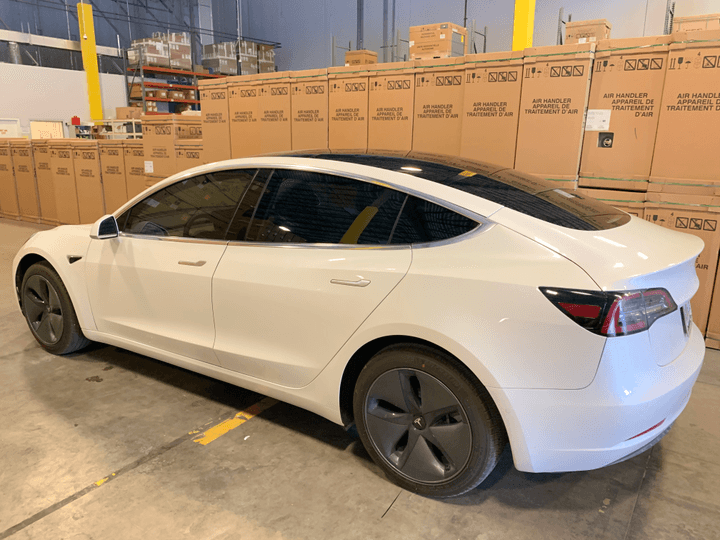 Tesla mobile window tinting