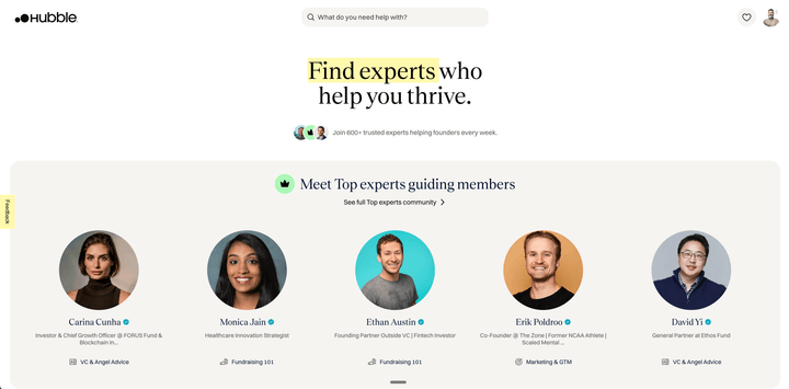 Get your advisory session via Hubble Social