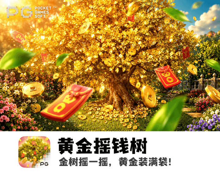 PG电子《黄金摇钱树》招财主题游戏图