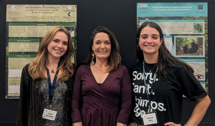 Chloe and Halena presenting at the AABAs in Los Angeles 2024