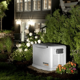 Generac Generator at night