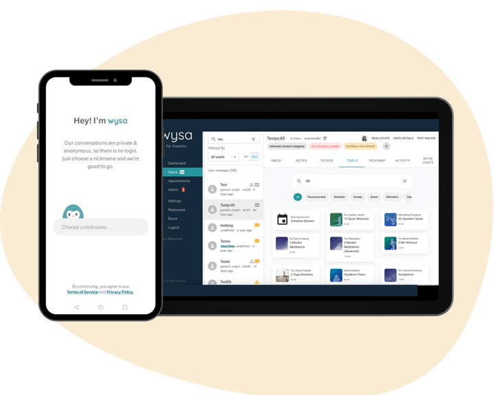 Touchkin eServices開發的聊天機器人Wysa。取自Wysa官網