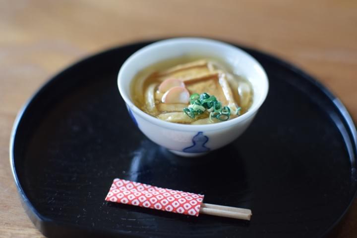 ALT: Miniature Noddle clay art made at BONCHI Kyoto workshop