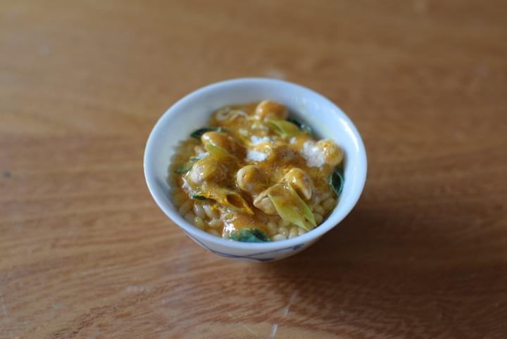 ALT: Miniature Chicken & Egg Rice Bowl clay art made at BONCHI Kyoto workshop