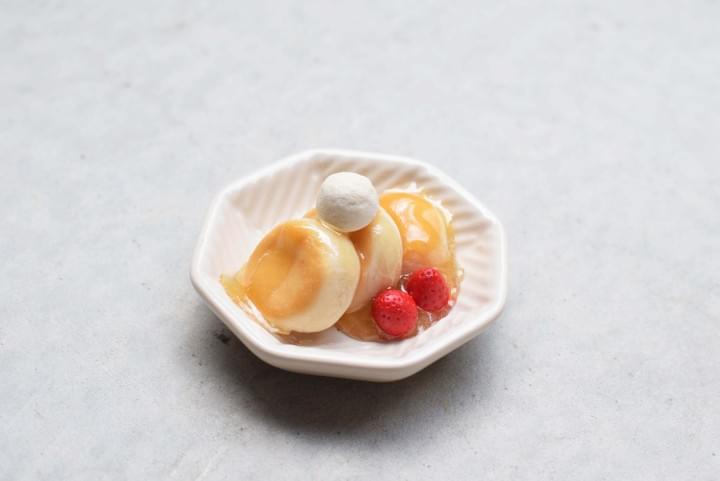 ALT: Miniature Fluffy Pancakes clay art made at BONCHI Kyoto workshop