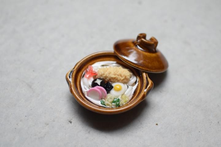 ALT: Miniature Hot Pot Noodle clay art made at BONCHI Kyoto workshop