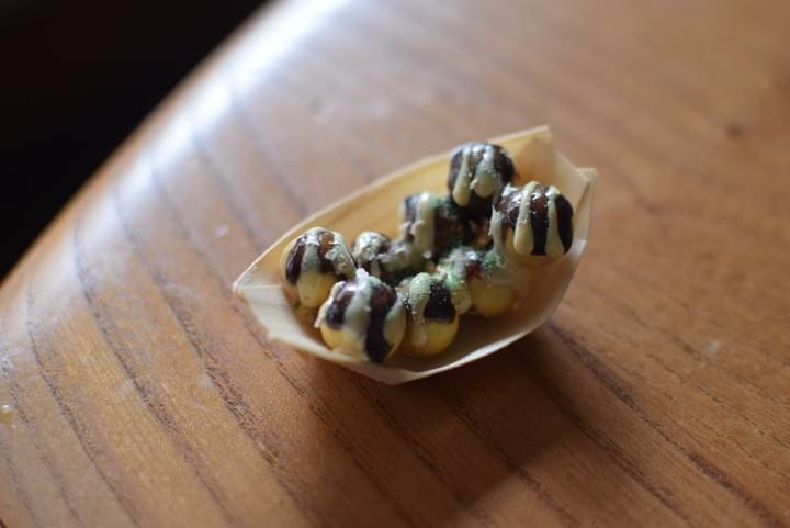 ALT: Miniature Takoyaki clay art made at BONCHI Kyoto workshop