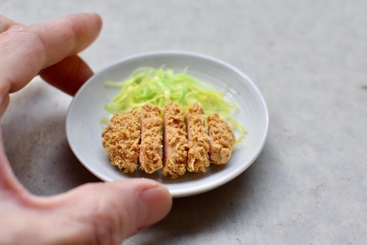 ALT: Miniature Tonkatsu clay art made at BONCHI Kyoto workshop