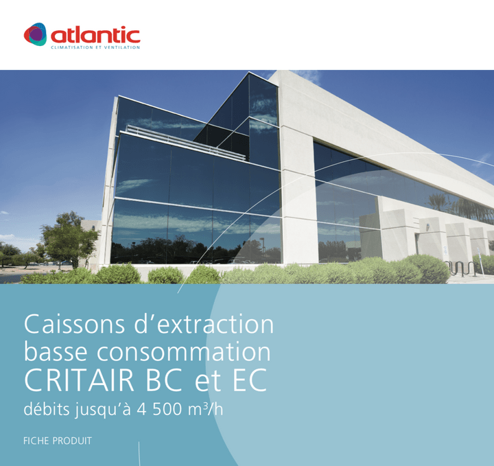 Caissons d'extraction basse consommation Atlantic - Fiche technique