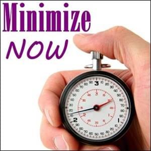 A stopwatch about to be stopped.  Minimze Now on startover.xyz, powered by Possibility Management