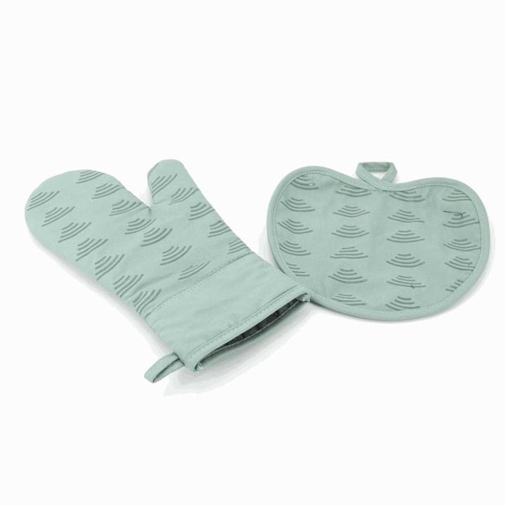 Pot Holders and Oven Mitts Gloves with Silicone Printed