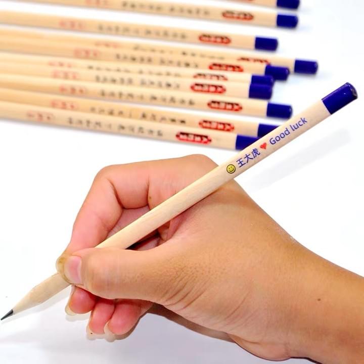Custom Logo Graphite Lead Wood-Cased HB Pencils