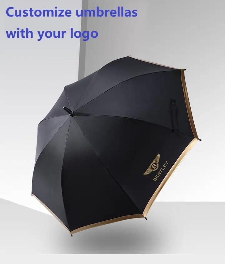 Promotional Fiberglass Ribs Auto Straight  Umbrellas