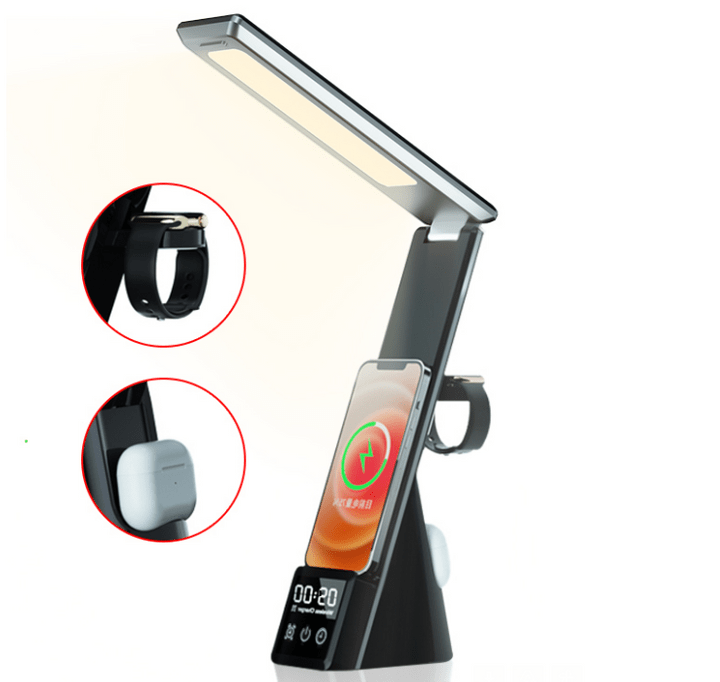 Wireless charger, alarm clock,LED desk lamp