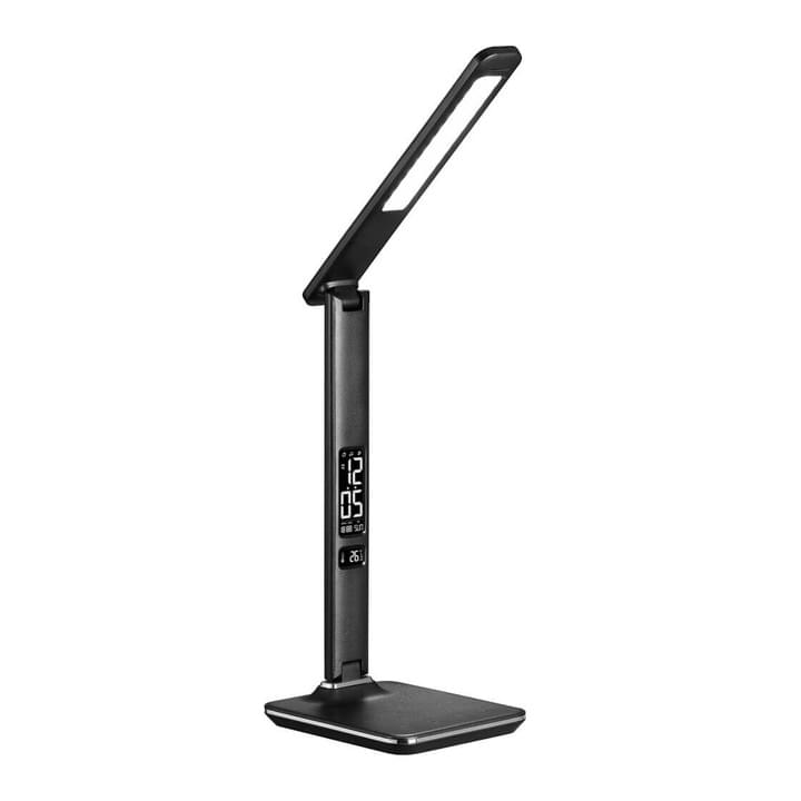 LED Desk Lamp with wireless charger with Calender,alarm clock