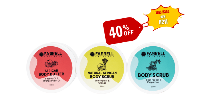 Farrell African Scrub Duo with Baobab and Lemongrass - 40% OFF Local South African Body Scrub