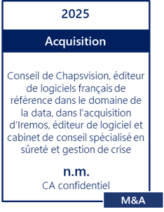 Acquisition ChapsVision Iremos FR